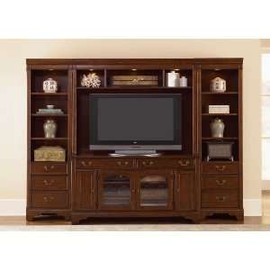   Entertainment Center   TV Stand, Hutch, & 2 Piers