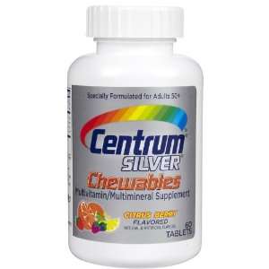  Centrum Silver Multivitamin Chewables, Citrus Berry, 60 ct 