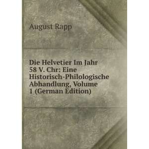   , Volume 1 (German Edition) (9785877633872) August Rapp Books