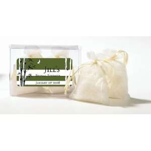 Wedding Favors Green Bamboo Design Asian Theme Personalized Fresh 
