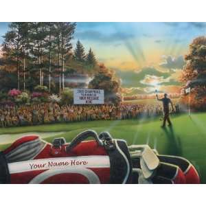 Personalized Golf Scene Print