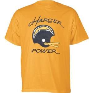    San Diego Chargers Gold Old 2 Bar T Shirt