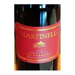   Martinelli Zinfandel Vigneto Di Evo 2008 750ML Grocery & Gourmet Food