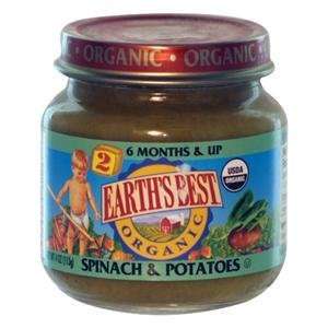  Earths Best, Spinach and Potatoes, Stage 2, Organic, 4oz 