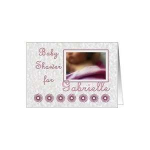  Baby shower invitation for Gabrielle   sleeping child with 