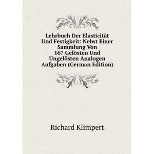   ¶sten Analogen Aufgaben (German Edition) Richard Klimpert Books