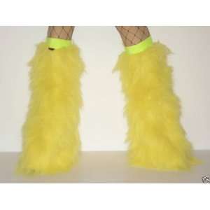  Furry Fluffy Leg Warmer yellow Toys & Games
