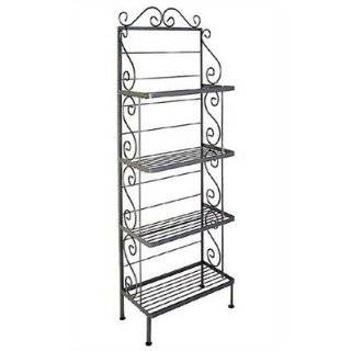   Bakers Rack Metal Finish Burnished Copper, Option Without Brass Tips