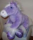 Build A Bear Purple Lavender Plush Horse Sparkly Hooves 12