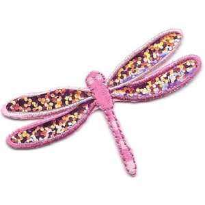  BUY 1 GET 1 OF SAME FREE/Dragonfly, Sparkly Pink  Iron On 