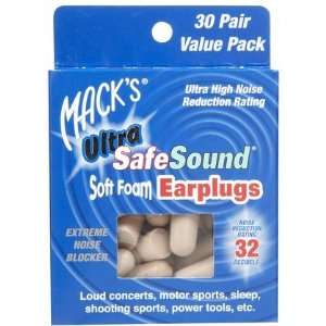  Macks SafeSound Ultra Foam Earplugs   30 pair (Quantity 