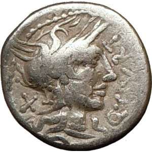Roman Republic Q. Curtius 116BC Rare Ancient ROMA JUPITER Silver Coin 