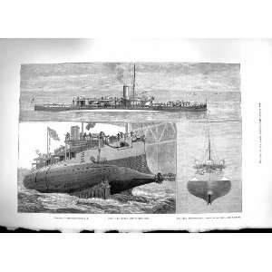   1881 SHIP POLYPHEMUS TORPEDO RAM CHATHAM DOCKYARD HULL