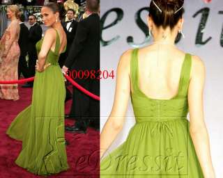   New Amazing Green Celebrity Evening Dress Prom Gown US 4 18  