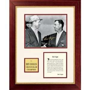  Ben Hogan Shaking Hands with Quote Red Framed Golf Photo 