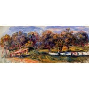 Oil Painting Landscape with Orchard Pierre Auguste Renoir Hand Paint