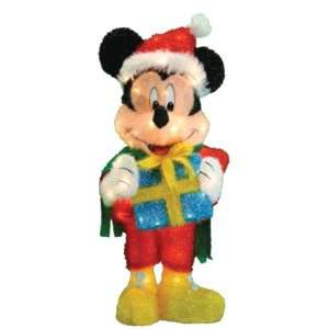  Disney 32in 3d Soft Tinsel Christmas Mickey with Present 