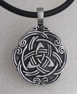 Triquetra Triangle Celtic Knot Silver Pewter Pendant  