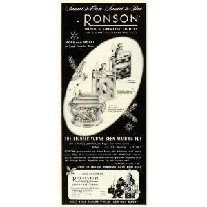  1945 Ad Ronson Redskin Lighter Accessories Cigarettes 