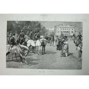  1887 Rotten Row Horses People Waiting Princess Art