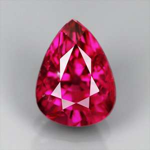 Certified Unheated 1.28ct Drop Natural Gem Dazzling Red Ruby 