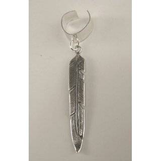 Sterling Silver Feather Ear Cuff by The Silver Dragon