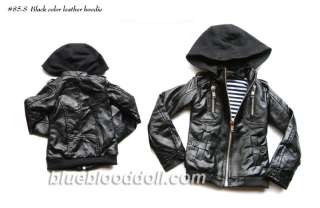 bjd boy black leather jacket outfits tops sd13 super dollfie luts 