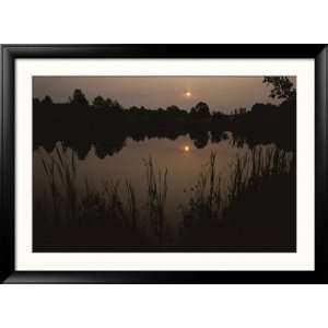  Twilight over Lake Cheston Collections Framed Photographic 