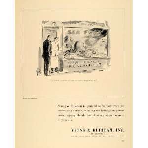  1940 Ad Young Rubicam Advertising Garrett Price Octopus 