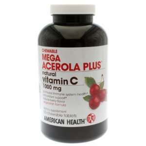 American Health   Mega Acerola Plus Natural Vitamin C 1000mg 60 Wafers