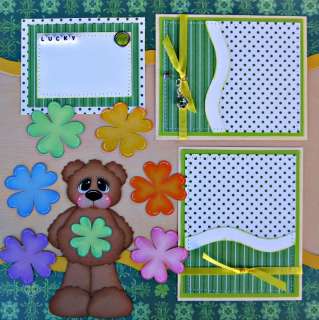 Lucky Me Premade SCRAPBOOK PAGES paper piecings by Sherri PTBD st 