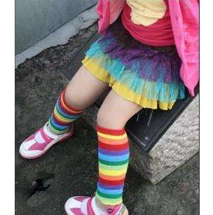   top quality toddler soft warmer socks 0 36M Baby Rainbow leg cover F