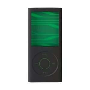  Black/Green Sonic Wave 2 Tone Silicone Case For iPod nano 