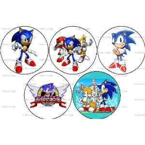  Set of 5 SONIC THE HEDGEHOG Pinback Buttons 1.25 Pins 