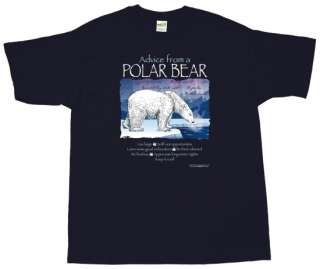ADVICE FROM A POLAR BEAR T SHIRT MADE IN USA NWT BLUE  