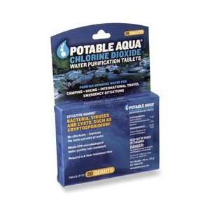  Potable Aqua Chlorine Dioxide Tablets 30 ct. Sports 