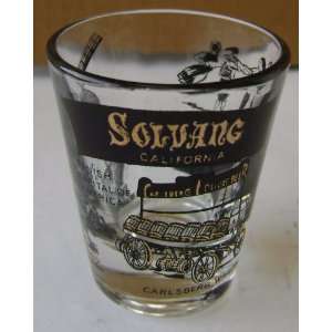  Solvang Souvenir Shot Glass   2 1/4 inches x 1 7/8 inches 