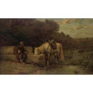  FRAMED oil paintings   Adolf Schreyer   24 x 14 inches   A 