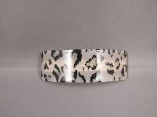 Leopard cheetah print rectangle curved barrette hair B  