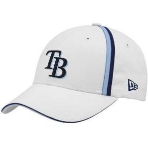  New Era Tampa Bay Rays White Action Stripes Adjustable Hat 