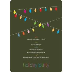  String of Christmas Lights Holiday Party Invitations 