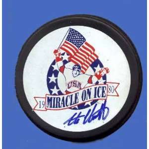  Steve Christoff Autographed Hockey Puck