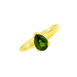  9ct Yellow Gold Chrome Diopside Ring Size 9 Jewelry