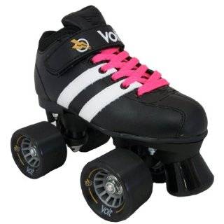   Volt Quad Speed Skates   Riedell RW Volt Roller Skates with Pink Laces