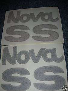 1974 CHEVROLET NOVA SS FENDER DECALS DECAL PAIR  