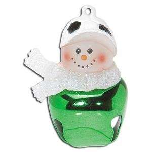  Snowman Bell Ornament (Green)