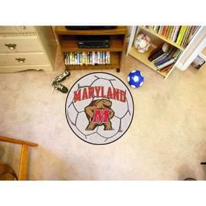  BSS   Maryland Terps NCAA Soccer Ball Round Floor Mat (29 