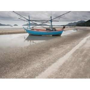  Fishing Boats on Sam Roi Yot Beach, Thailand Premium 