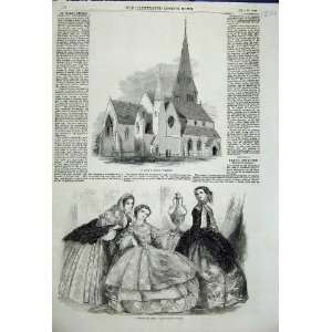  St Marks Church Wrexham 1858 Paris Fashion June Print 