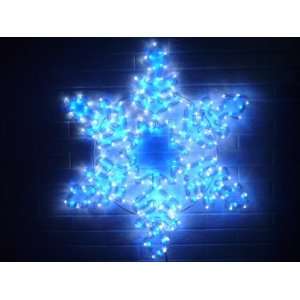  Blue Snowflake 24 Inch Pattern D LED Lights; Christmas 
